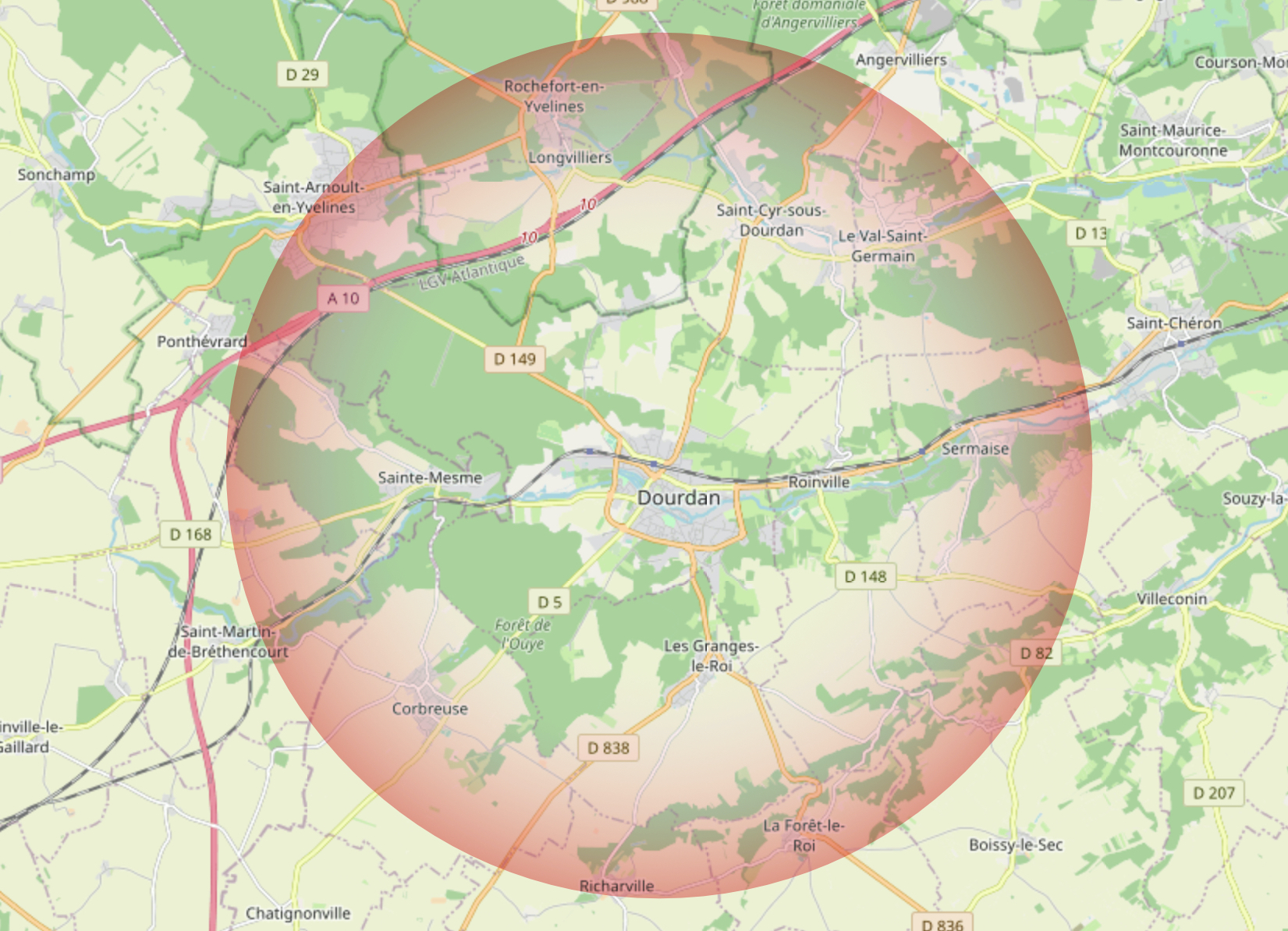 Carte Dourdan